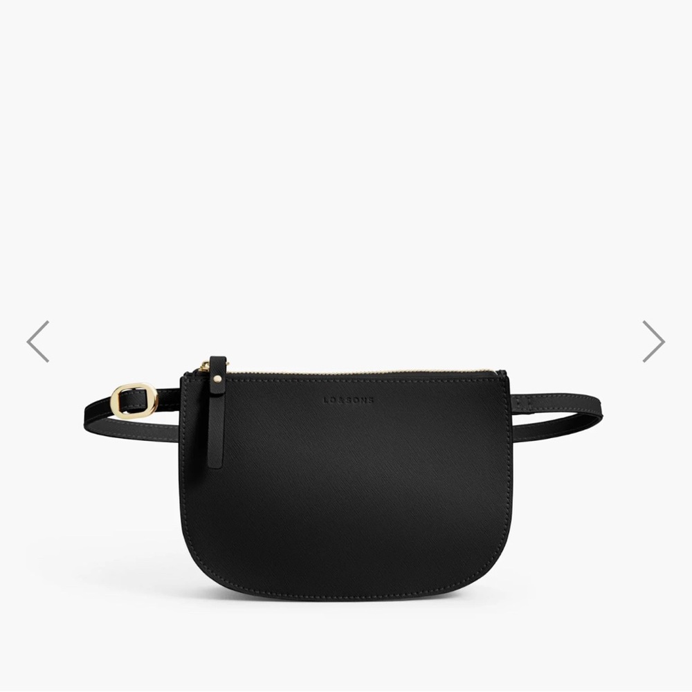 Lo & Sons Waverly 2 Crossbody, Small, Black Saffiano